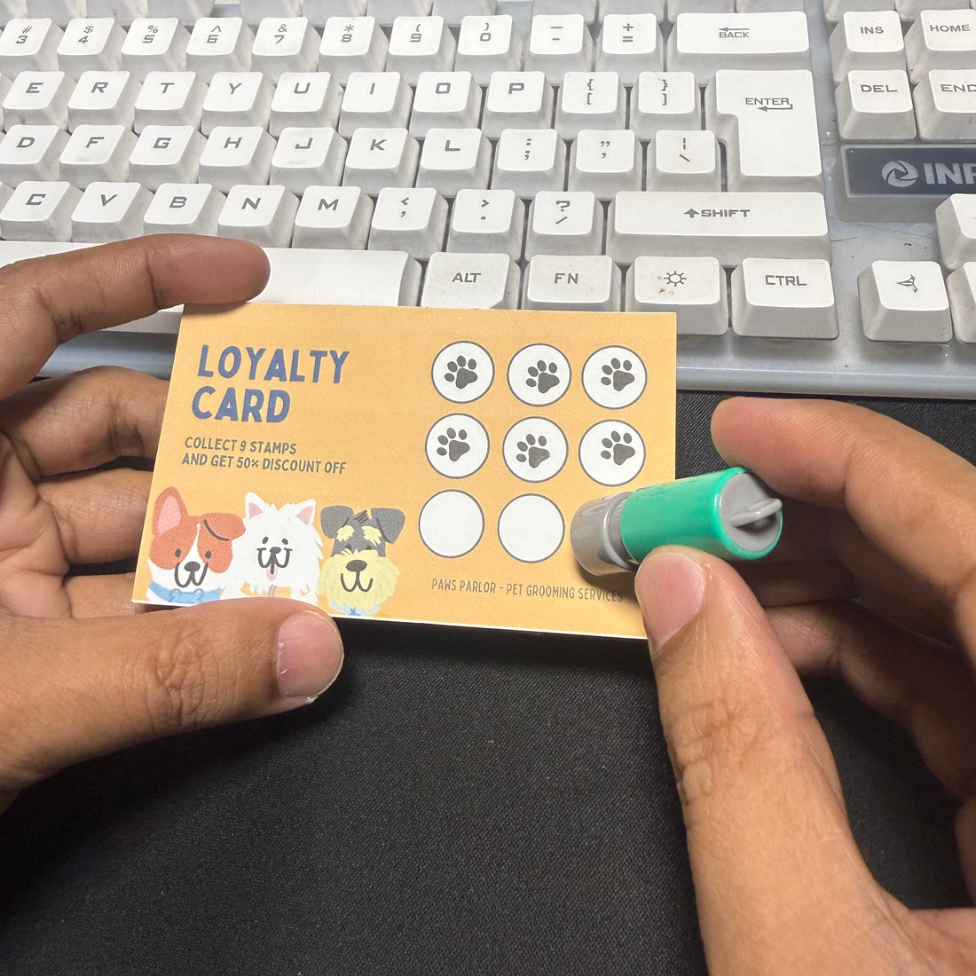 Quickprints Loyalty stamp